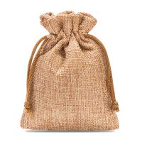 Sacchetti di juta 6 x 8 cm - marrone chiaro Sacchetti marroni