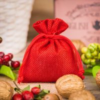 Sacchetti di juta 8 x 10 cm - rosso Sacchetti rossi