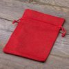 Sacchetti di juta 9 x 12 cm - rosso Sacchetto di Natale