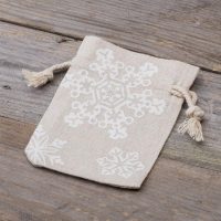Sacchetti tipo lino con stampa 10 x 13 cm - naturale / neve Settori / Confezioni per...
