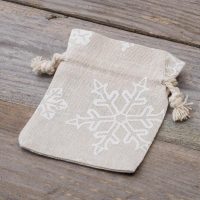 Sacchetti tipo lino con stampa 13 x 18 cm - naturale / neve Settori / Confezioni per...