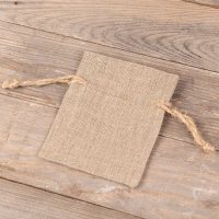 Sacchetti di lino naturale 10 x 13 cm Sacchetti naturali scuri