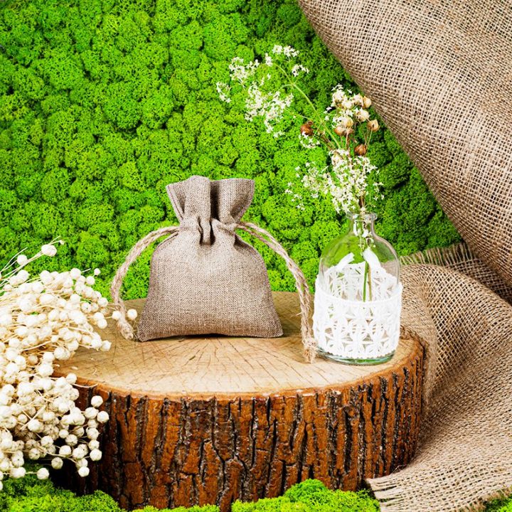 Sacchetti di lino naturale 8 x 10 cm Lavanda e fragranze essiccate