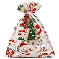 Sacchetti di organza 10 x 13 cm - Natale / 5 Sacchetto di Natale