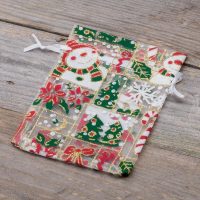 Sacchetti di organza 10 x 13 cm - Natale / 5 IT Sacchetti con stampa