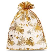 Sacchetti di organza 10 x 13 cm - Natale Sacchetti occasionali