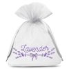 Sacchetti di organza 10 x 13 cm - bianco con stampa (lavanda) Sacchetti piccoli 10x13 cm