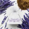 Sacchetti di organza 10 x 13 cm - bianco con stampa (lavanda) Sacchetti per lavanda