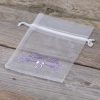 Sacchetti di organza 10 x 13 cm - bianco con stampa (lavanda) Lifehack: idee intelligenti