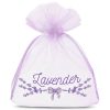 Sacchetti di organza 10 x 13 cm - lilla con stampa (lavanda) Sacchetti lilla
