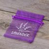 Sacchetti di organza 10 x 13 cm - viola con stampa (lavanda) - 2 Sacchetti di organza