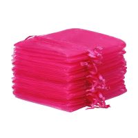 Sacchetti di organza 15 x 20 cm - fucsia San Valentino