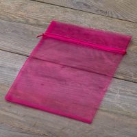 Sacchetti di organza 18 x 24 cm - fucsia San Valentino