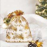 Sacchetti di organza 18 x 24 cm - Natale / 3 Sacchetti occasionali