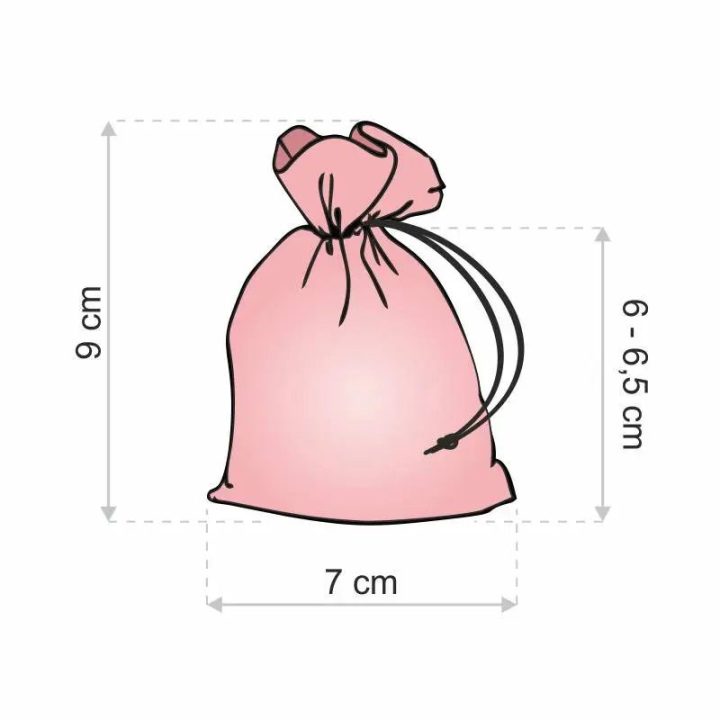 Sacchetti di organza 7 x 9 cm - viola con stampa lavanda Sacchetti piccoli 7x9 cm