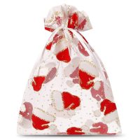 Sacchetti di organza 8 x 10 cm - Natale Woreczki z organzy