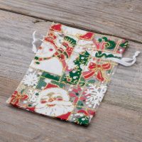 Sacchetti di organza 9 x 12 cm - Natale / 5 IT Sacchetti con stampa