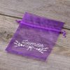 Sacchetti di organza 9 x 12 cm - viola con stampa (lavanda) - 3 Sacchetti per lavanda