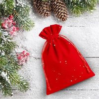 Sacchetti di velluto 11 x 14 cm - rosso Sacchetti rossi