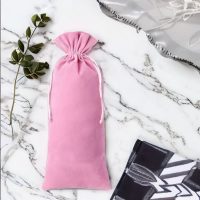 Sacchetti di velluto 11 x 20 cm - rosa chiaro Decorazione della tavola