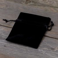 Sacchetti di velluto 6 x 8 cm - nero Halloween