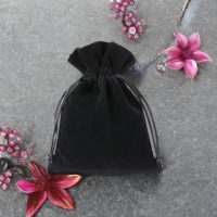 Sacchetti di velluto 6 x 8 cm - nero Sacchetti neri