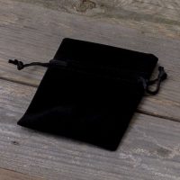 Sacchetti di velluto 9 x 12 cm - nero Sacchetti neri