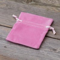 Sacchetti di velluto 9 x 12 cm - rosa chiaro Pasqua