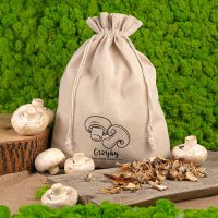 Sacco tipo lino con stampa 30 x 40 cm - per funghi Giardino e piante di casa