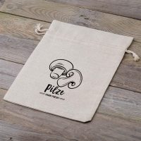 Sacco tipo lino con stampa 22 x 30 cm - per funghi Courses et stockage dans la cuisine