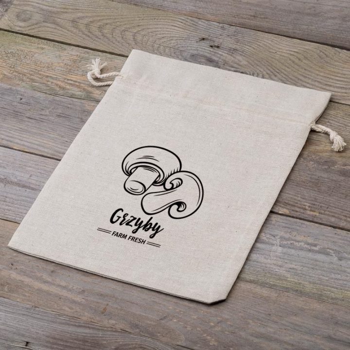 Sacco tipo lino con stampa 22 x 30 cm - per funghi Saco grandi