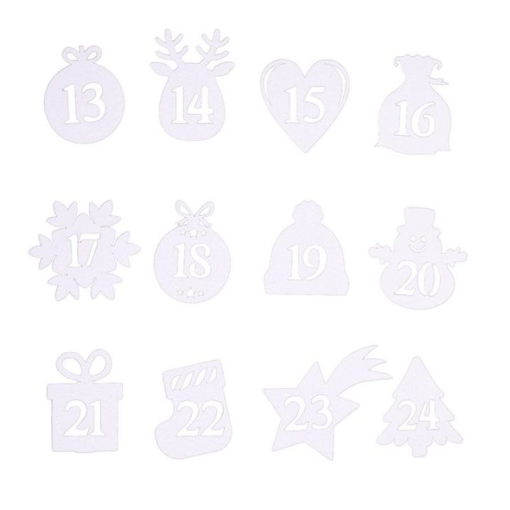 Numeri autoadesivi 1-24 - bianchi MIX Fai-Da-Te: set creativi