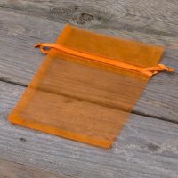 Sacchetti di organza 10 x 13 cm - arancione San Valentino