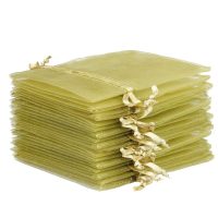 Sacchetti di organza 11 x 14 cm - verde oliva Sacchetti verdi