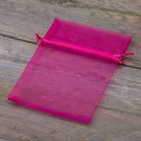 Sacchetti di organza 13 x 18 cm - fucsia San Valentino