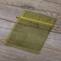 Sacchetti di organza 13 x 18 cm - verde oliva Sacchetti di organza