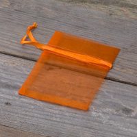 Sacchetti di organza 7 x 9 cm (SDB) - arancione Halloween