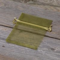 Sacchetti di organza 7 x 9 cm - verde oliva Decorazione della tavola