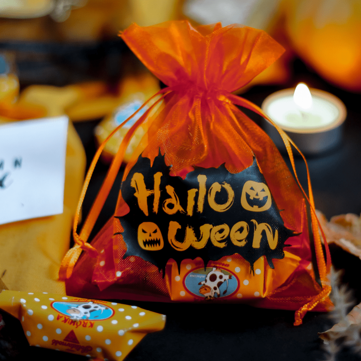 Sacchetti per Halloween / di organza 12 x 15 cm - mix di modelli e colori Sacchetti medi
