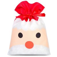 Sacchi nonwoven 22 x 31 cm con stampa - Babbo Natale Sacchetto di Natale