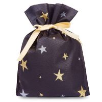 Sacchi nonwoven 22 x 31 cm con stampa - stelline Sacchetto di Natale