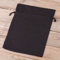 Sacchi di cotone 22 x 30 cm - nero Sacchetti di cotone
