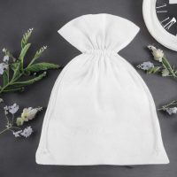 Sacchi di cotone 26 x 35 cm - bianco Baby Shower