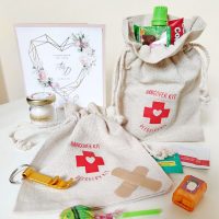 Sacchetti tipo lino 15 x 20 cm con stampa - Hangover kit Sacchetti medi