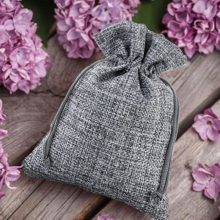 Sacchetti di juta 15 x 20 cm - grigio Per bambini