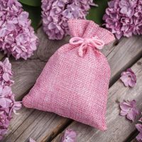Sacchetti di juta 15 x 20 cm - rosa chiaro San Valentino