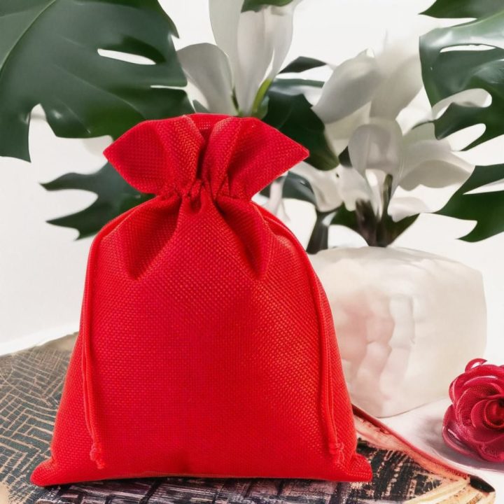 Sacchetti di juta 15 x 20 cm - rosso Lifehack: idee intelligenti