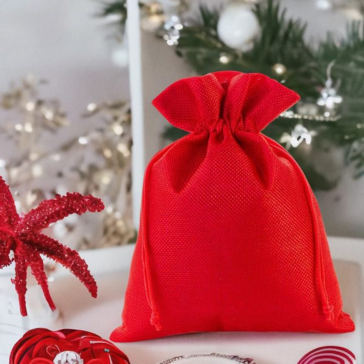 Sacchetti di juta 18 x 24 cm - rosso San Valentino