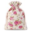Sacchetti tipo lino con stampa 18 x 24 cm - naturale / rosa Sacchetti medi 18x24 cm