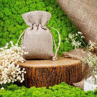 Sacchetti di lino naturale 13 x 18 cm Lavanda e fragranze essiccate